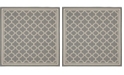 Safavieh Courtyard Anthracite and Beige 5'3" x 5'3" Sisal Weave Square Area Rug